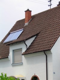 Die Solar-Installation auf dem Dach